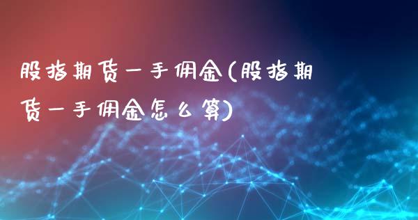 股指期货一手佣金(股指期货一手佣金怎么算)_https://www.gzbbqc.com_纳指期货_第1张