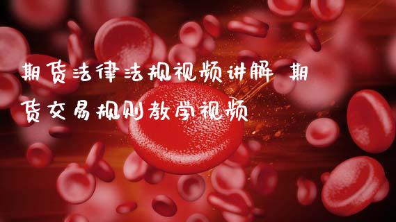 期货法律法规视频讲解 期货交易规则教学视频_https://www.gzbbqc.com_股指期货_第1张