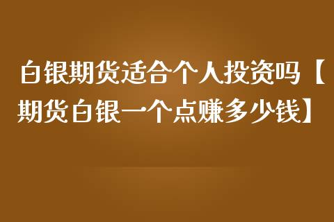 白银期货适合个人投资吗【期货白银一个点赚多少钱】_https://www.gzbbqc.com_道指期货_第1张