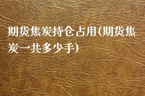 期货焦炭持仓占用(期货焦炭一共多少手)_https://www.gzbbqc.com_德指期货_第1张