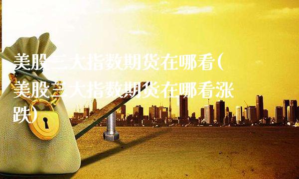 美股三大指数期货在哪看(美股三大指数期货在哪看涨跌)_https://www.gzbbqc.com_股指期货_第1张