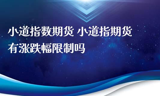 小道指数期货 小道指期货有涨跌幅限制吗_https://www.gnhpgy.com_道指期货_第1张