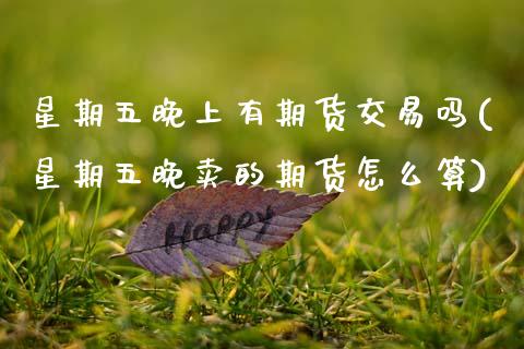 星期五晚上有期货交易吗(星期五晚卖的期货怎么算)_https://www.gzbbqc.com_纳指期货_第1张