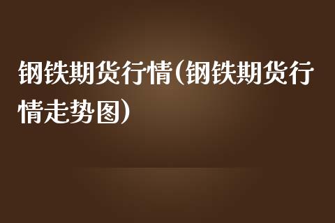 钢铁期货行情(钢铁期货行情走势图)_https://www.gzbbqc.com_恒指期货_第1张