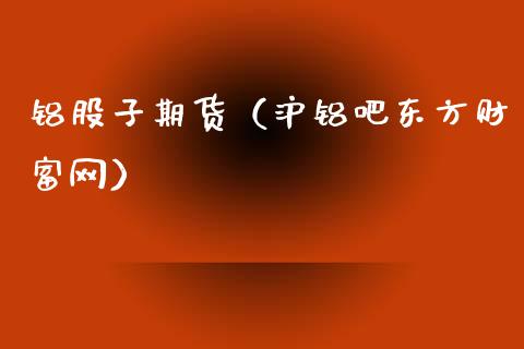铝股子期货（沪铝吧东方财富网）_https://www.gzbbqc.com_纳指期货_第1张