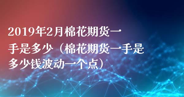 2019年2月棉花期货一手是多少（棉花期货一手是多少钱波动一个点）_https://www.gzbbqc.com_纳指期货_第1张
