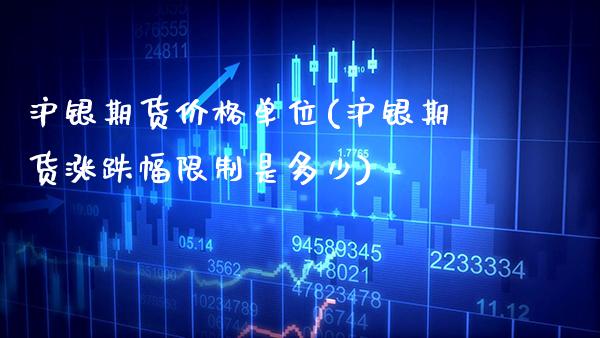 沪银期货价格单位(沪银期货涨跌幅限制是多少)_https://www.gzbbqc.com_股指期货_第1张