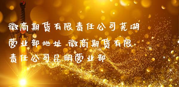 徽商期货有限责任公司芜湖地址 徽商期货有限责任公司昆明_https://www.gnhpgy.com_恒指期货_第1张