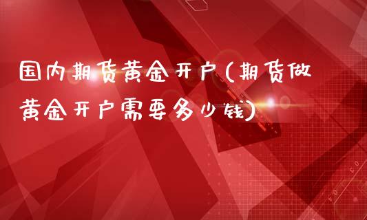 国内期货黄金开户(期货做黄金开户需要多少钱)_https://www.gzbbqc.com_德指期货_第1张